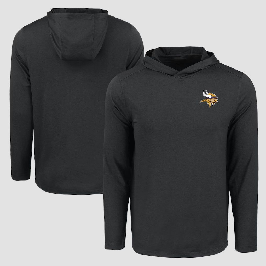 Men 2026 NFL Minnesota Vikings Hooded long sleeved T-shirt black 06